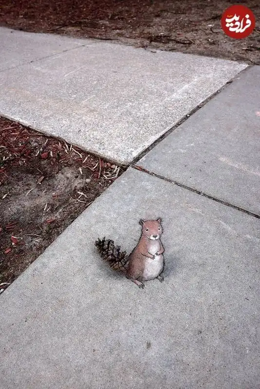 تصاویر؛ هنر خیابانی؛ تازه ترین شاهکارهای بامزۀ هنرمندی که موجودات خیالی را به خیابان می آورد