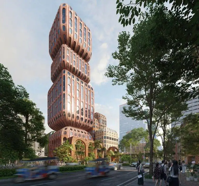 تصاویر؛ شاهکار معماری در تایلند؛ هتلی که دقیقا شبیه فانوس است