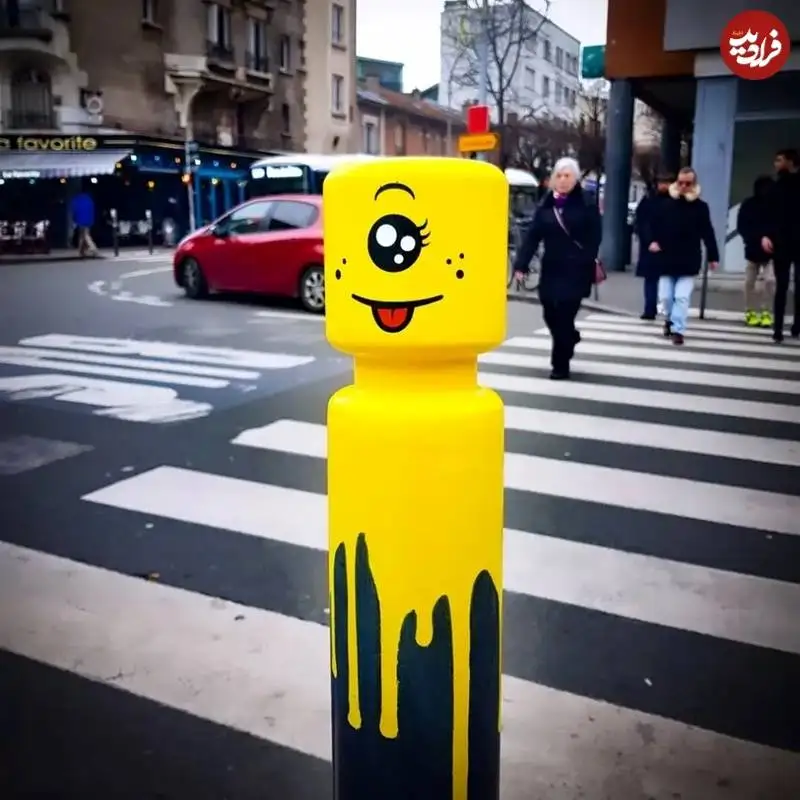 تصاویر؛ هنر خیابانی؛ خلاقیت هنرمند فرانسوی که جانوران «تک چشم» را به خیابان می آورد