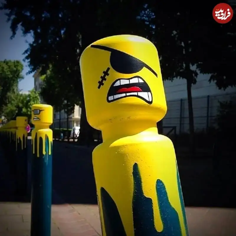 تصاویر؛ هنر خیابانی؛ خلاقیت هنرمند فرانسوی که جانوران «تک چشم» را به خیابان می آورد