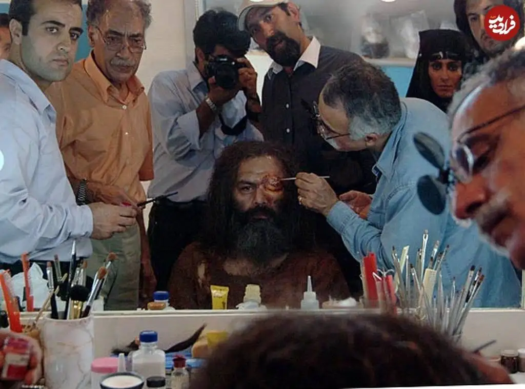 عکس؛ سفر در زمان؛ «میرباقری و عرب نیا» در اتاق گریم سریال مختارنامه؛ سال 84