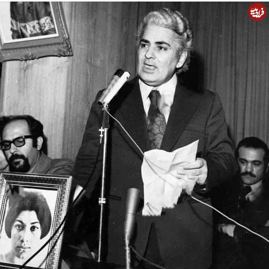 عکس؛ سفر در زمان؛ «فریدون فرخزاد و احمد شاملو» در نشست شعر فروغ؛ دهه 50