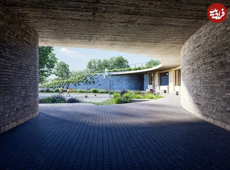 تصاویر؛ معماری خلاقانه «مدرسۀ دایره ای» در دل زمین آتشفشانی
