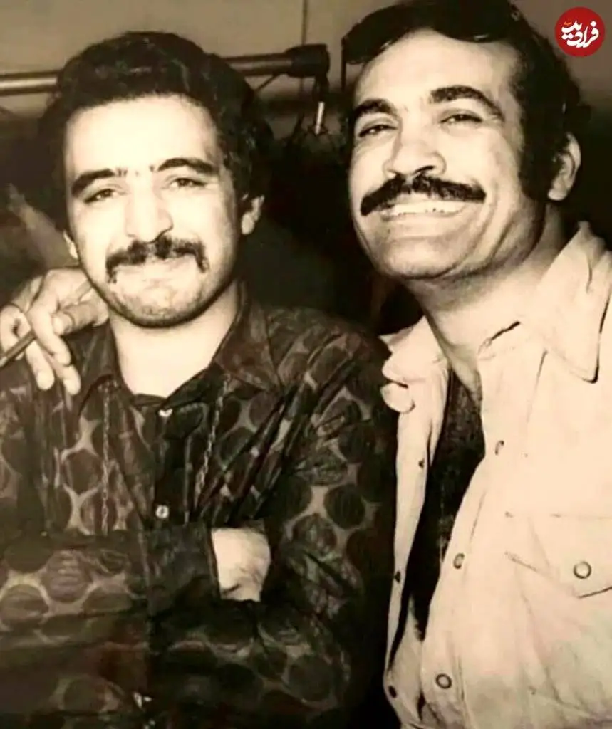 عکس؛ سفر در زمان؛ «فریدون فرخزاد» در کنار فریدون فروغی؛ دهه 50