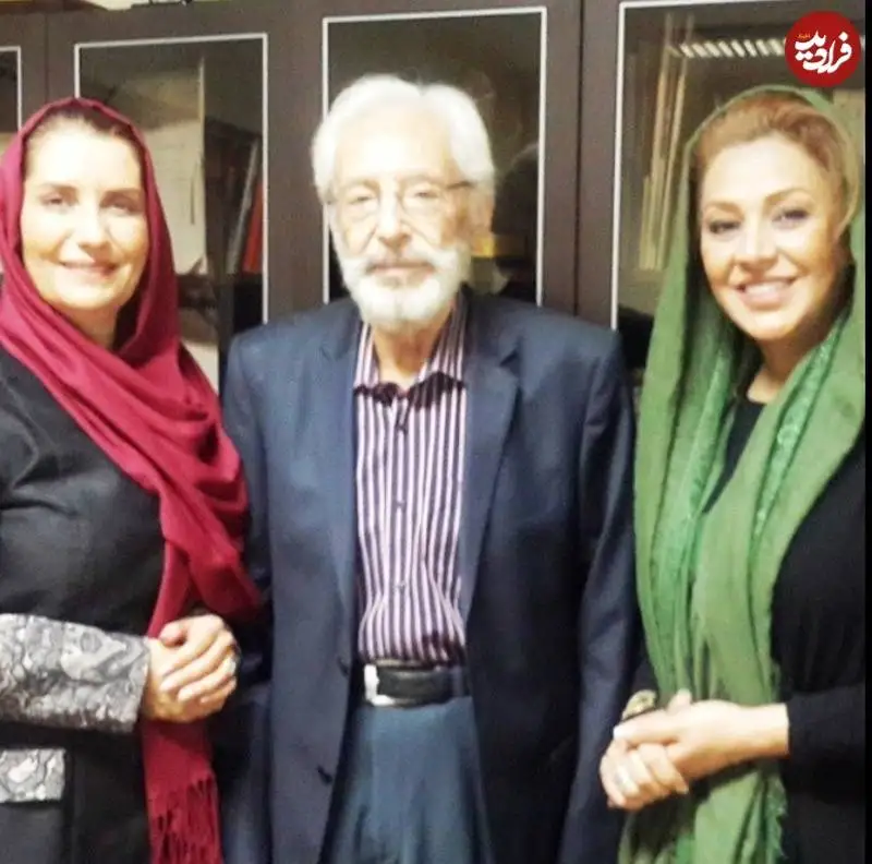 عکس؛ سفر زمان؛ «عمره و ناریه، همسران مختار» (مختارنامه) در کنار «جمشید مشایخی»