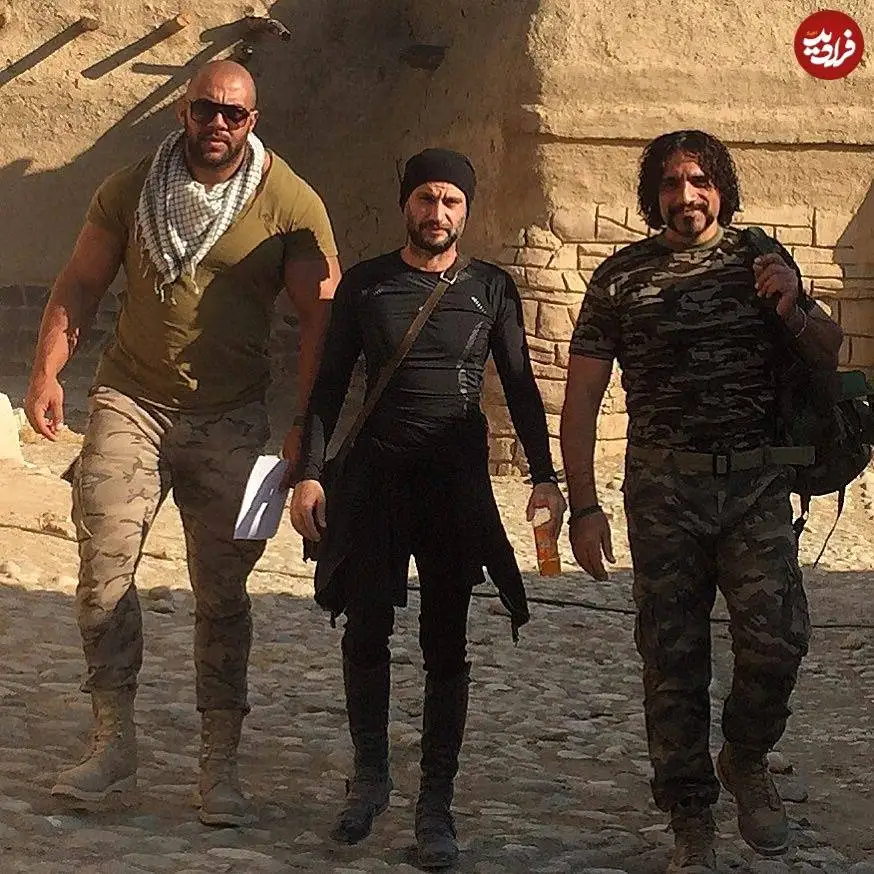عکس؛ سفر در زمان؛ «یل یل شام» در کنار «ابن حر» سریال مختار؛ سال 1395