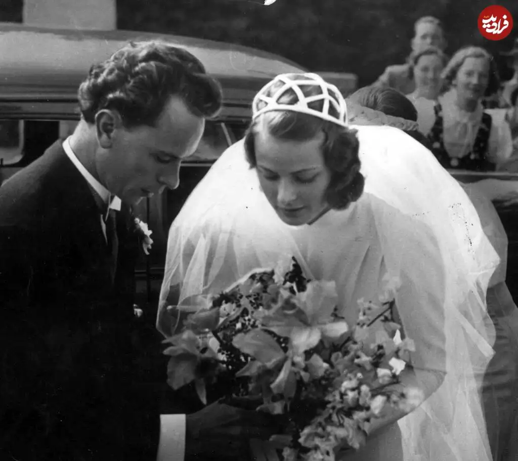 عکس؛ سفر در زمان؛ مراسم عروسی «اینگرید برگمن و همسر اول اش»؛ سال 1315