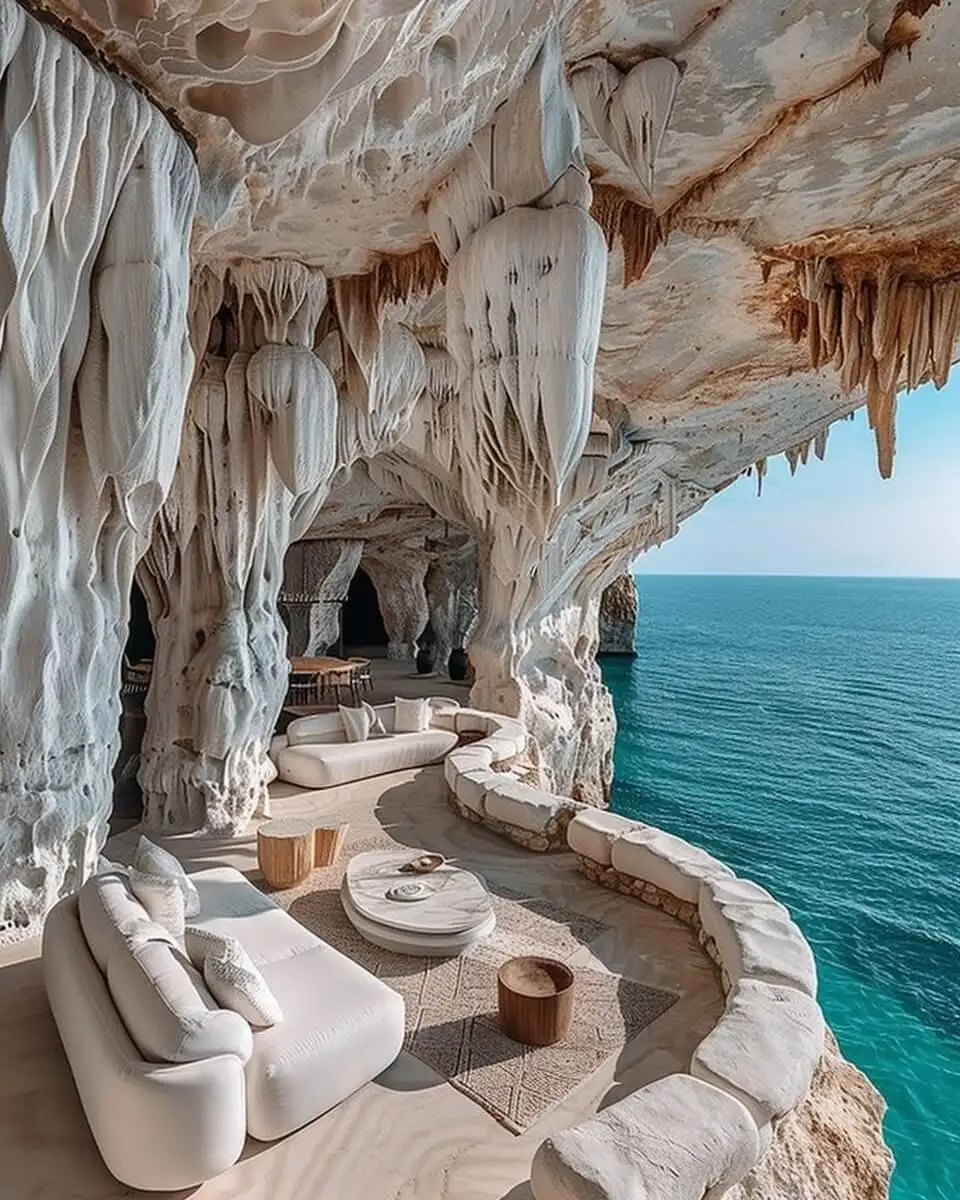 تصاویر؛ ویلا آفتاب کاپری؛ زیبایی های معماری با هوش مصنوعی در ایتالیا 