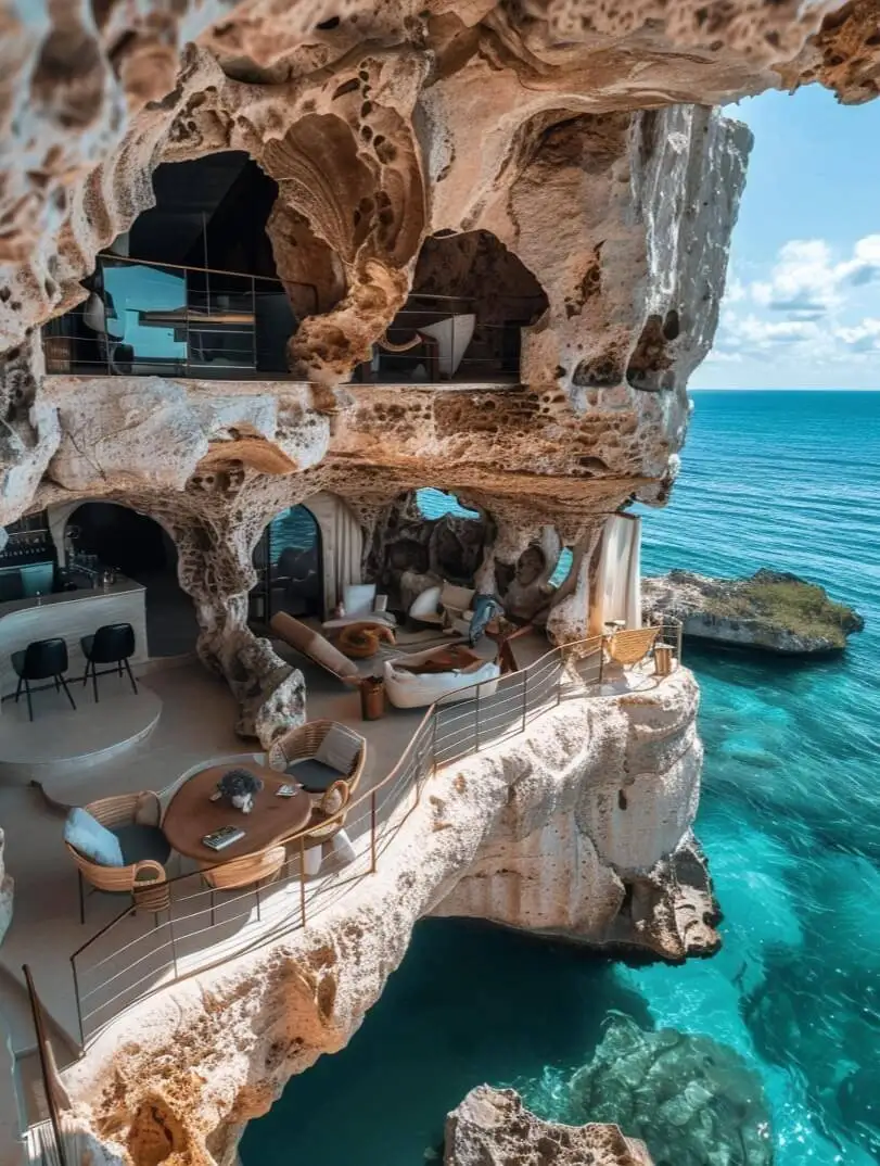 تصاویر؛ ویلا آفتاب کاپری؛ زیبایی های معماری با هوش مصنوعی در ایتالیا 