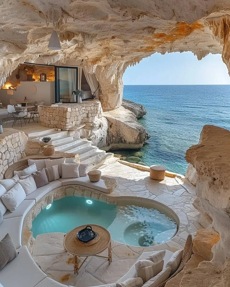 تصاویر؛ ویلا آفتاب کاپری؛ زیبایی های معماری با هوش مصنوعی در ایتالیا 