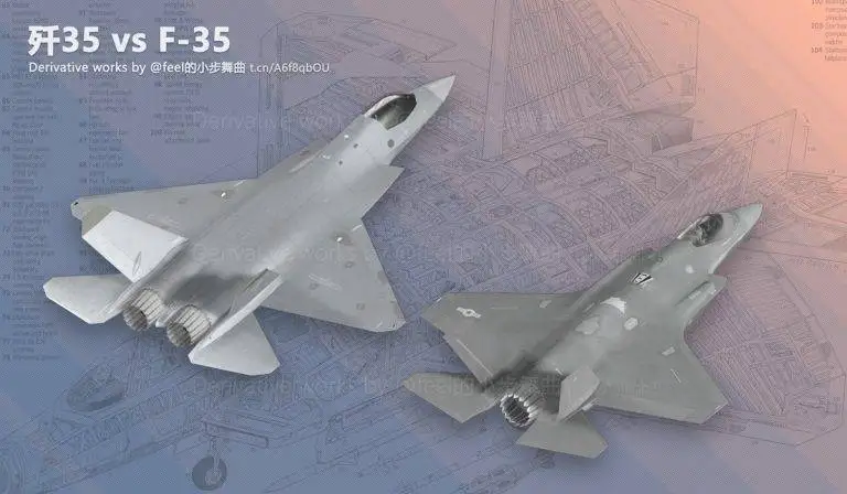 تصاویر؛ f-35 lightning ii در برابر shenyang j-35؛ مقایسه جنگنده های نسل 5 آمریکا و چین