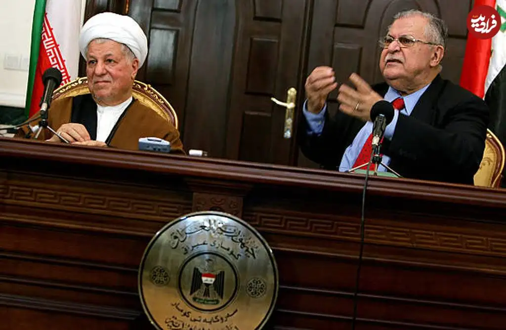عکس؛ سفر در زمان؛ «هاشمی رفسنجانی و جلال طالبانی» در یک جلسه در عراق؛ سال 87