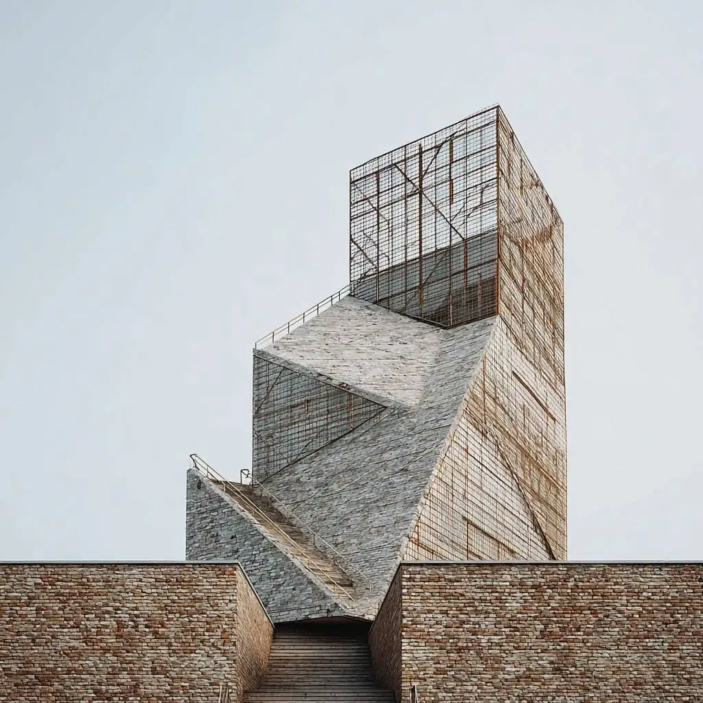 تصاویر؛ معماری با هوش مصنوعی؛ پایه کار با میلگرد