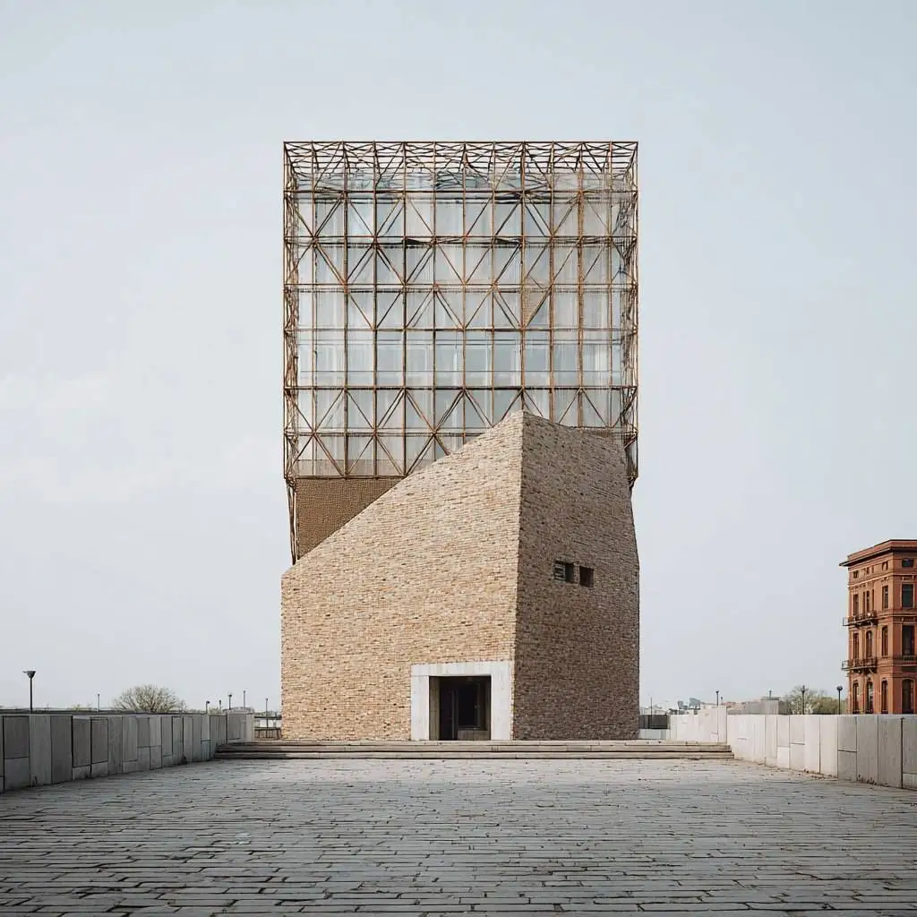 تصاویر؛ معماری با هوش مصنوعی؛ پایه کار با میلگرد