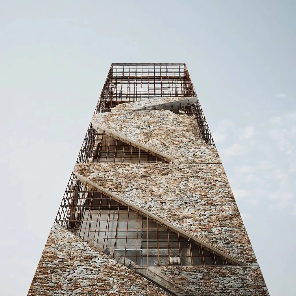 تصاویر؛ معماری با هوش مصنوعی؛ پایه کار با میلگرد