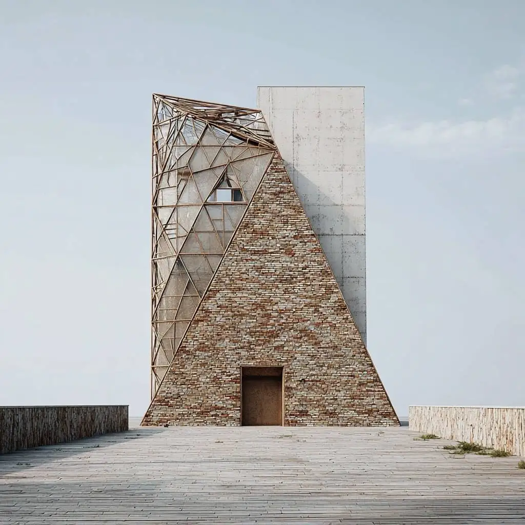 تصاویر؛ معماری با هوش مصنوعی؛ پایه کار با میلگرد