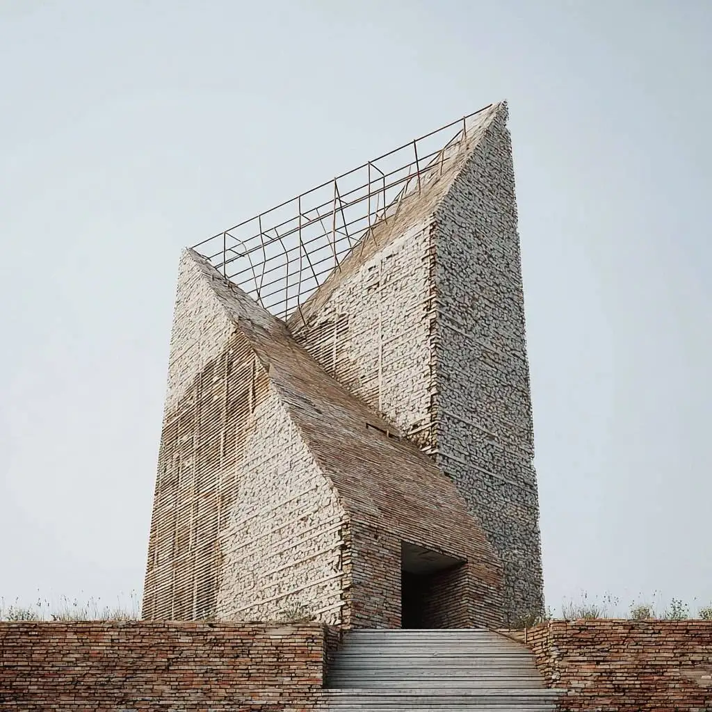 تصاویر؛ معماری با هوش مصنوعی؛ پایه کار با میلگرد