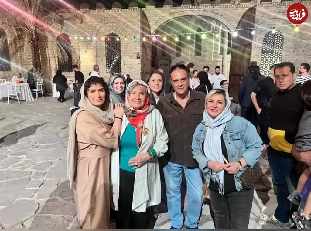 عکس؛ سفر در زمان؛ «زیور، طوبی، اکرم و عماد» در پشت صحنه سریال طوبی؛ یک سال قبل