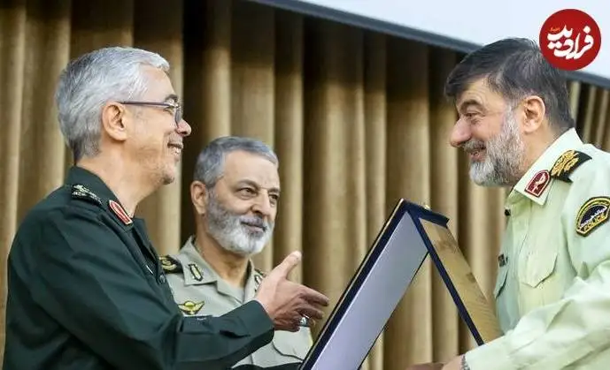 عکس؛ سفر در زمان؛ «سردار رادان، سرلشکر موسوی و سرلشکر باقری» در یک مراسم؛ سال 1402