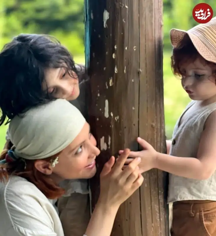 عکس؛ سفر زمان؛ «طوبی هامون» (سریال طوبی) در جشن تولد 35 سالگی اش در کنار همسر و فرزندان