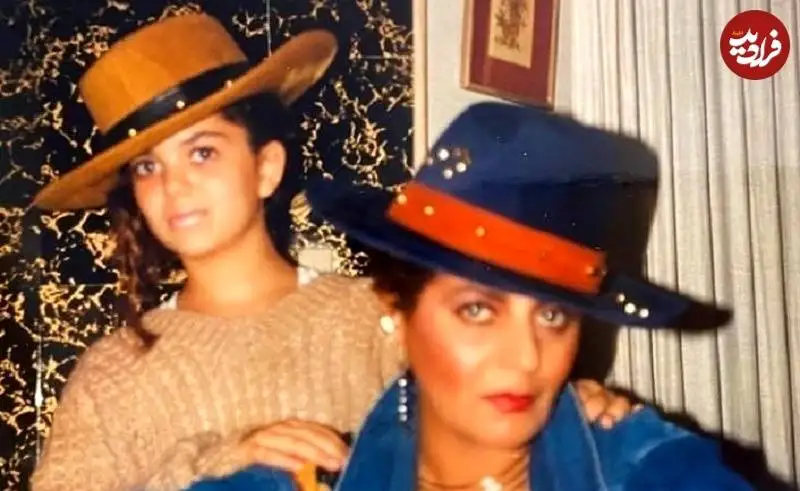 عکس؛ سفر در زمان؛ «رامش (آذر محبی) در کنار خواهرزاده اش»؛ دهه 50