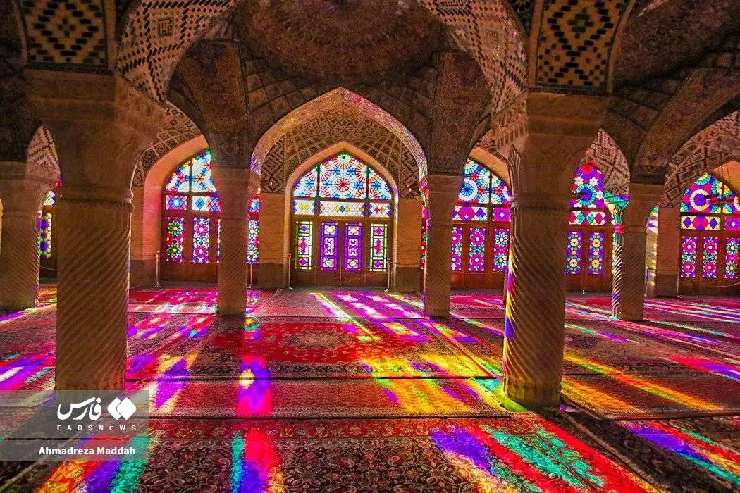 تصاویر؛ مسجد صورتی شیراز کجاست ؟