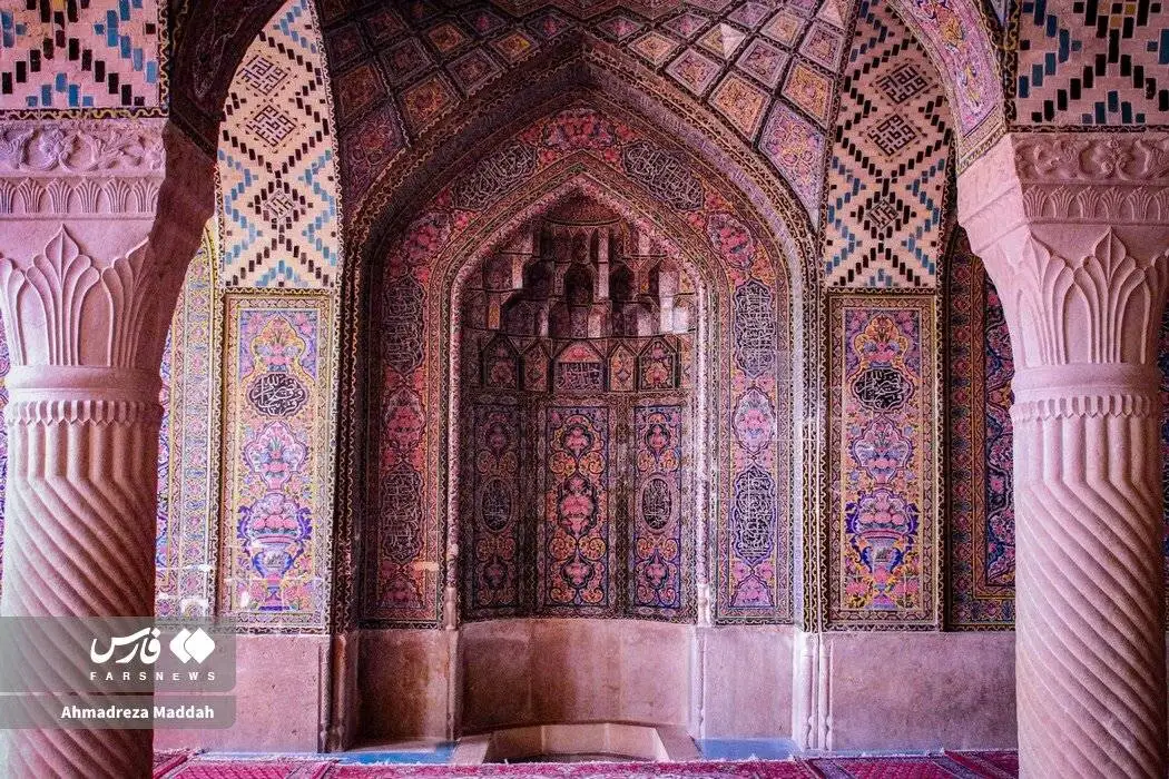 تصاویر؛ مسجد صورتی شیراز کجاست ؟
