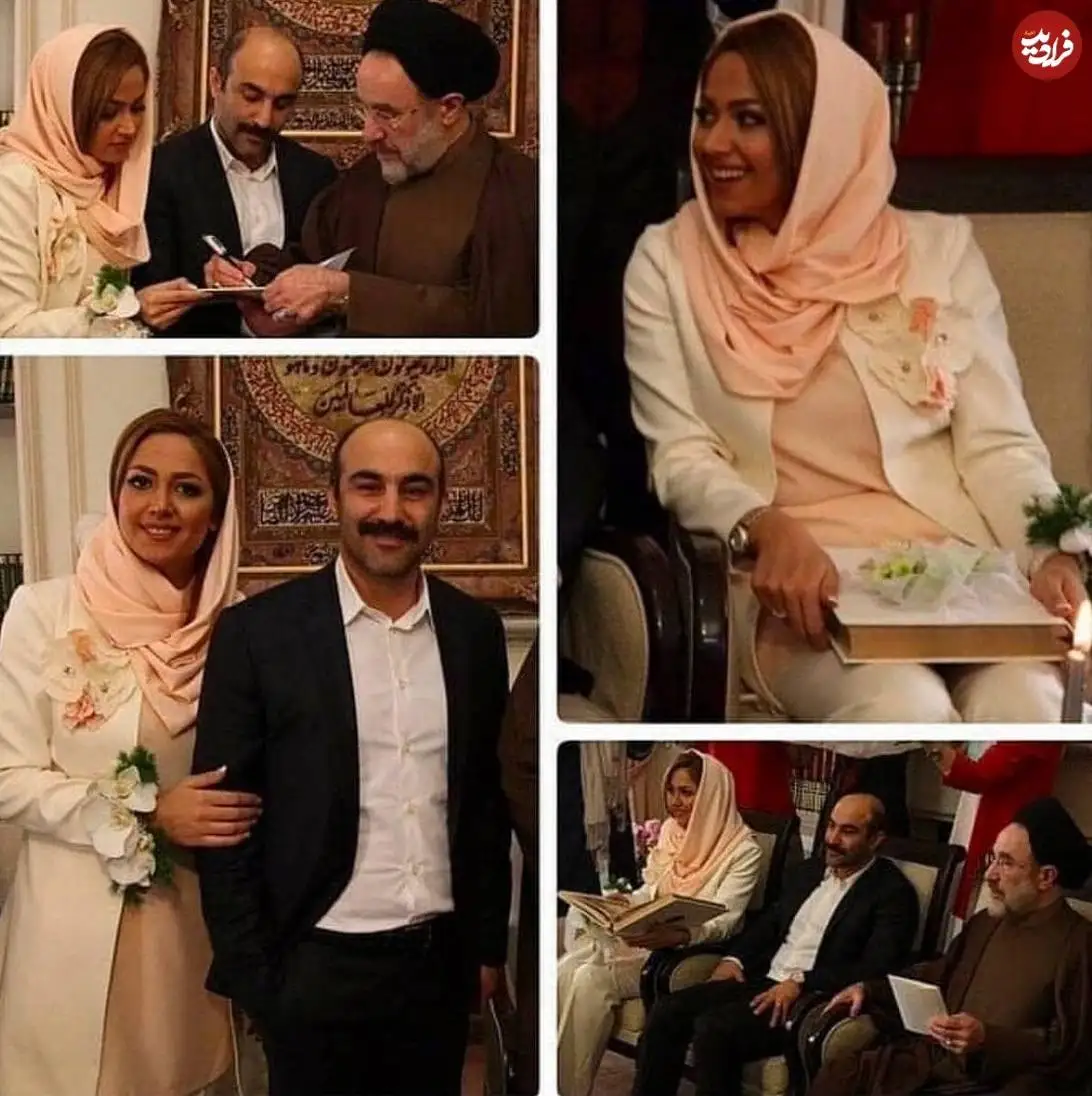 عکس؛ سفر در زمان؛ «سیدمحمد خاتمی در مراسم عقد محسن تنابنده»؛ سال 1394