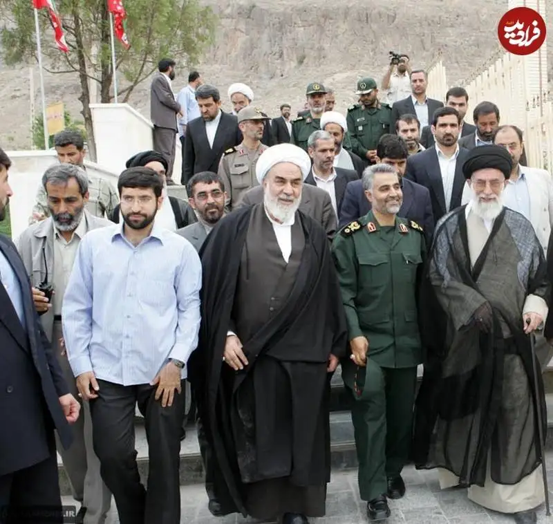 عکس؛ سفر به تاریخ؛ «سید مسعود خامنه ای» در کنار «حاج قاسم و رهبر انقلاب»؛ سال 84