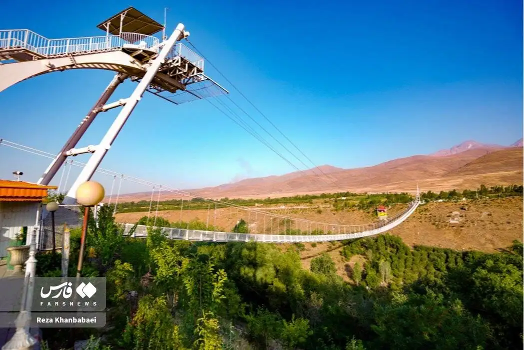 تصاویر؛ پل معلق در دل دره زیبای خیاوچای، عکس پل معلق مشگین شهر