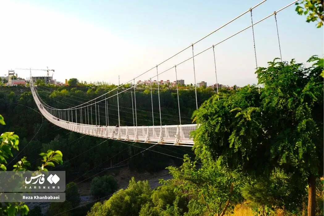 تصاویر؛ پل معلق در دل دره زیبای خیاوچای، عکس پل معلق مشگین شهر