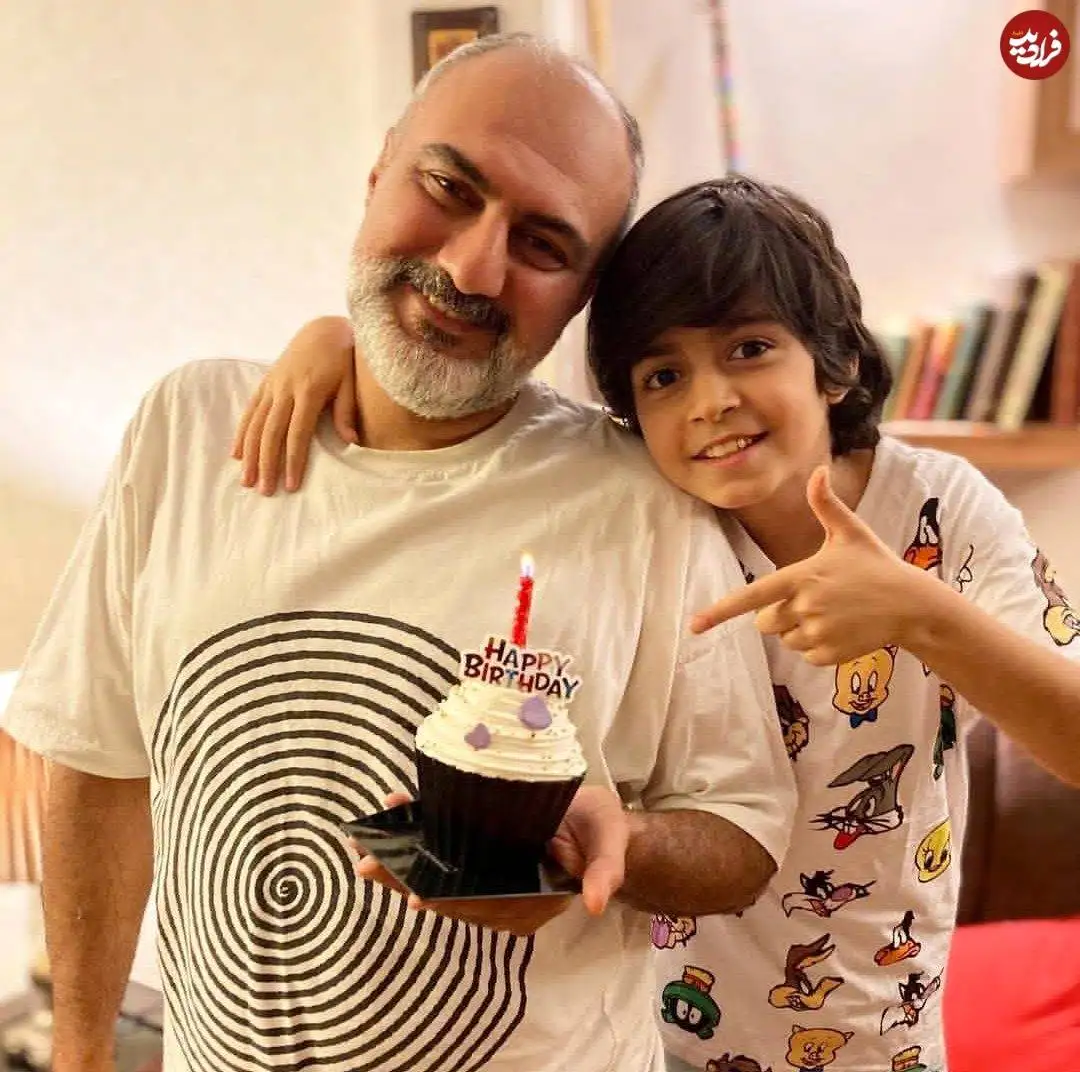 عکس| سفر در زمان؛ کاوه سریال زیرخاکی در جشن تولد پدرش در 10 سالگی؛ سال 1402