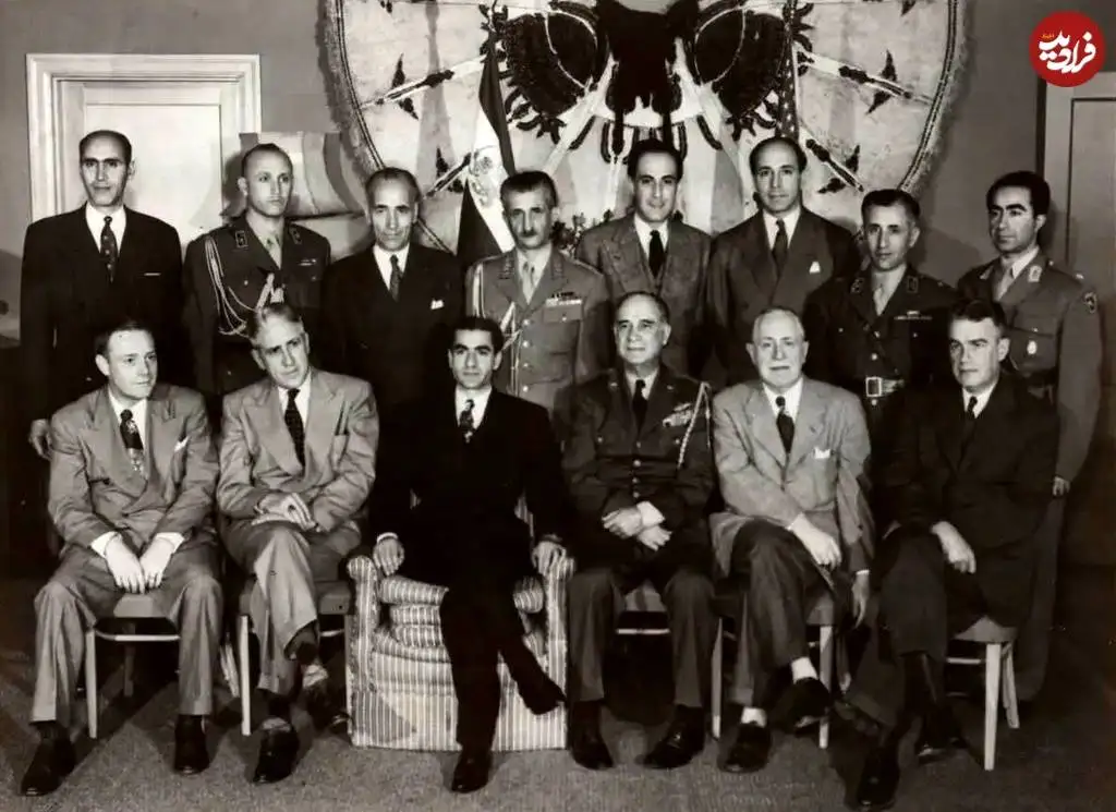 عکس| سفر در زمان؛ «محمدرضا پهلوی و مقامات دولت و دربار» در آمریکا؛ سال 1328