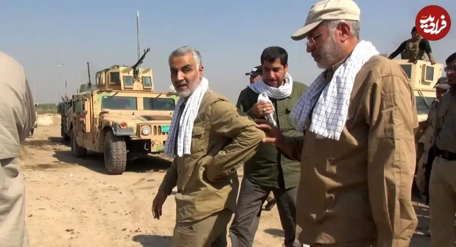 عکس| سفر در زمان؛ «سردار سلیمانی و ابومهدی مهندس» در یک محور عملیاتی در عراق؛ دهه 90