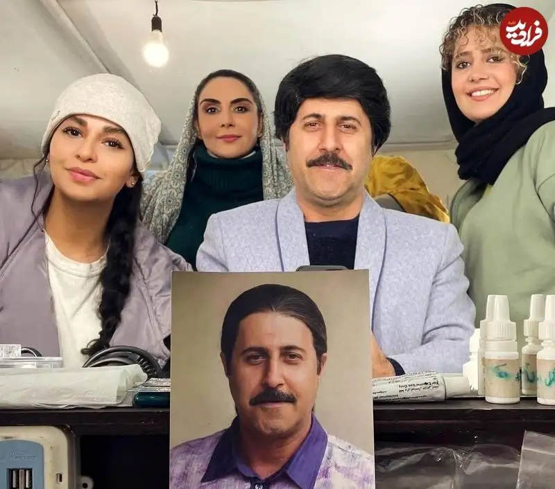 عکس| سفر به تاریخ؛ «رحمت و شری» در اتاق گریم سریال «پایتخت 7»