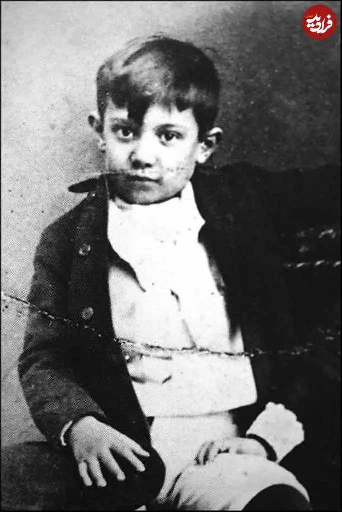 عکس| سفر در زمان؛ «پابلو پیکاسو» نابغه نقاشی در 10 سالگی؛ سال 1270