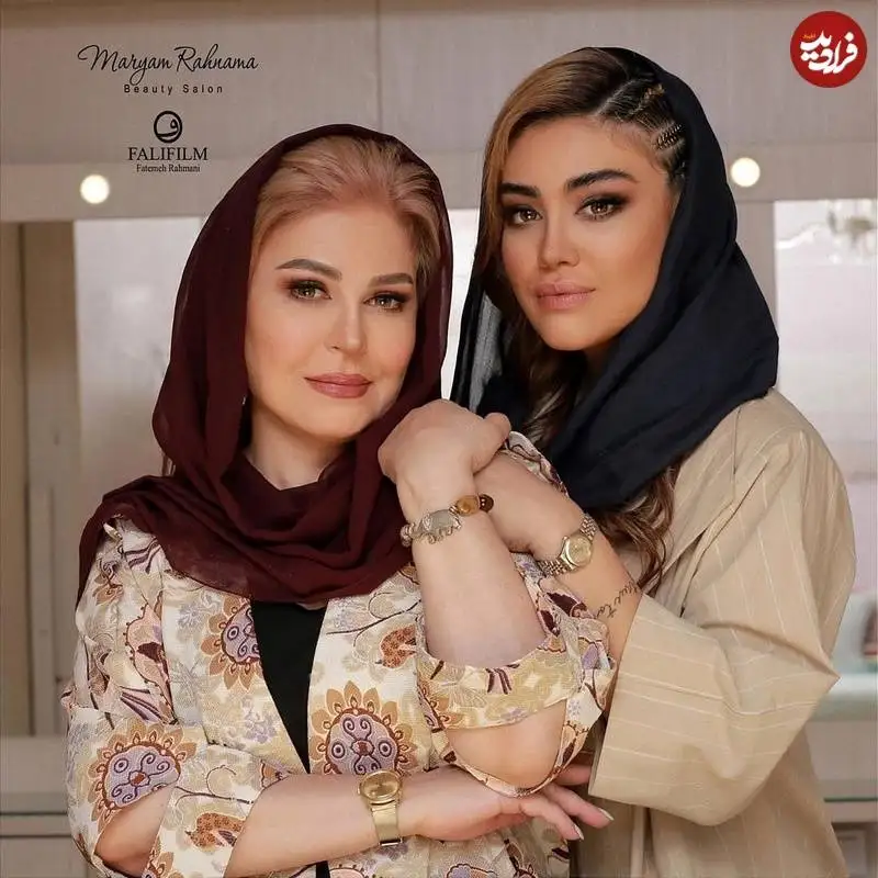 عکس| سفر زمان؛ «خانم بزرگ» (سریال ستایش 3) در کنار دخترش «مروارید»؛ سال 1400