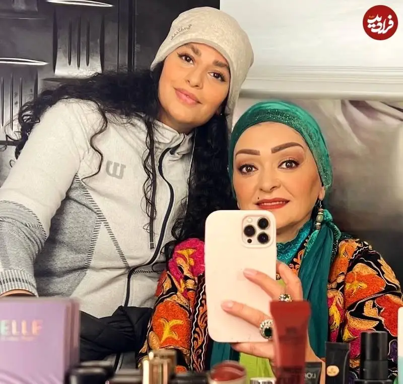 عکس| سفر زمان؛ چهرۀ «لطافت، مادر دولت» در اتاق گریم سریال «پایتخت 7»