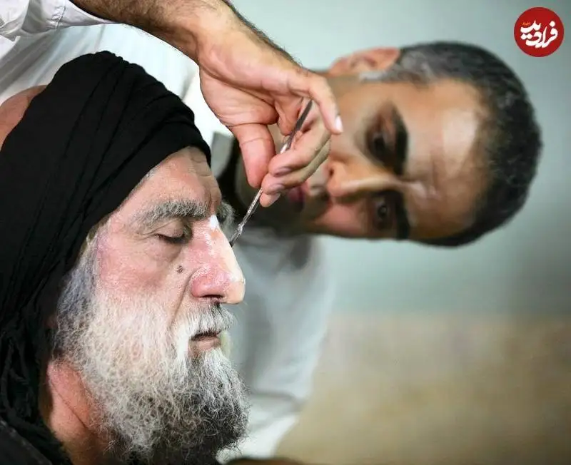 عکس| سفر به تاریخ؛ «عبدالله بن زبیر» در اتاق گریم سریال «مختارنامه»