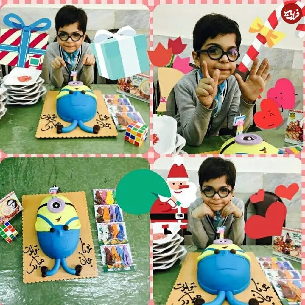 عکس| سفر در زمان؛ «جواد جوادی» سریال بچه مهندس 1 در تولد 7 سالگی اش؛ سال 95