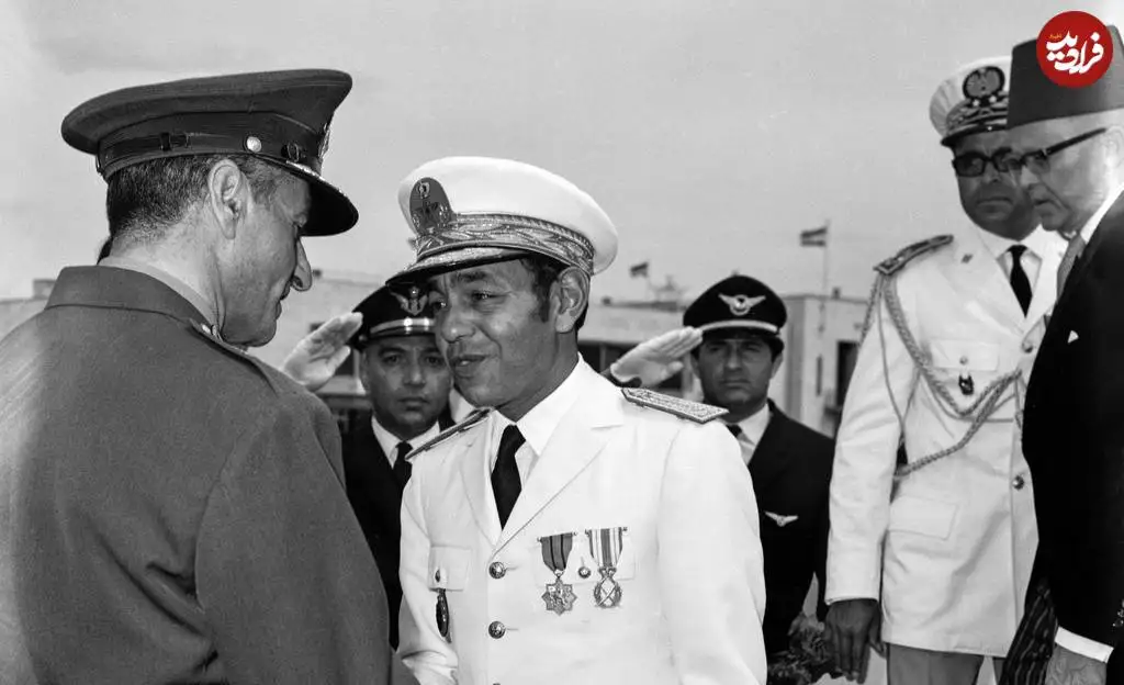 عکس| سفر در زمان؛ دیدار «ملک حسن دوم، پادشاه مراکش و محمدرضا پهلوی»؛ سال 47