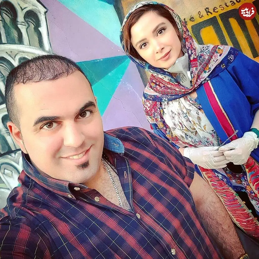عکس| سفر در زمان؛ «تینا و سعید» در پشت صحنه سریال بچه مهندس 3؛ سال 99