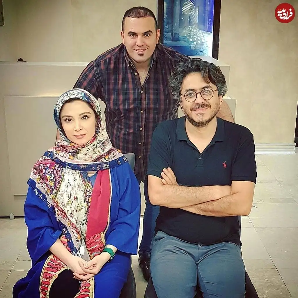 عکس| سفر در زمان؛ «تینا و سعید» در پشت صحنه سریال بچه مهندس 3؛ سال 99