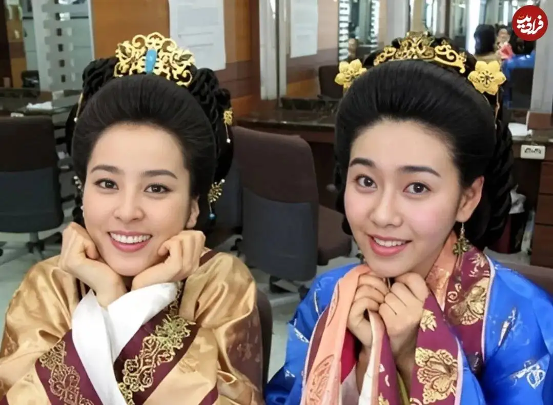 عکس| سفر در زمان؛ ژست های بامزه «سولان و سوسانو» در اتاق گریم سریال جومونگ؛ سال 1384