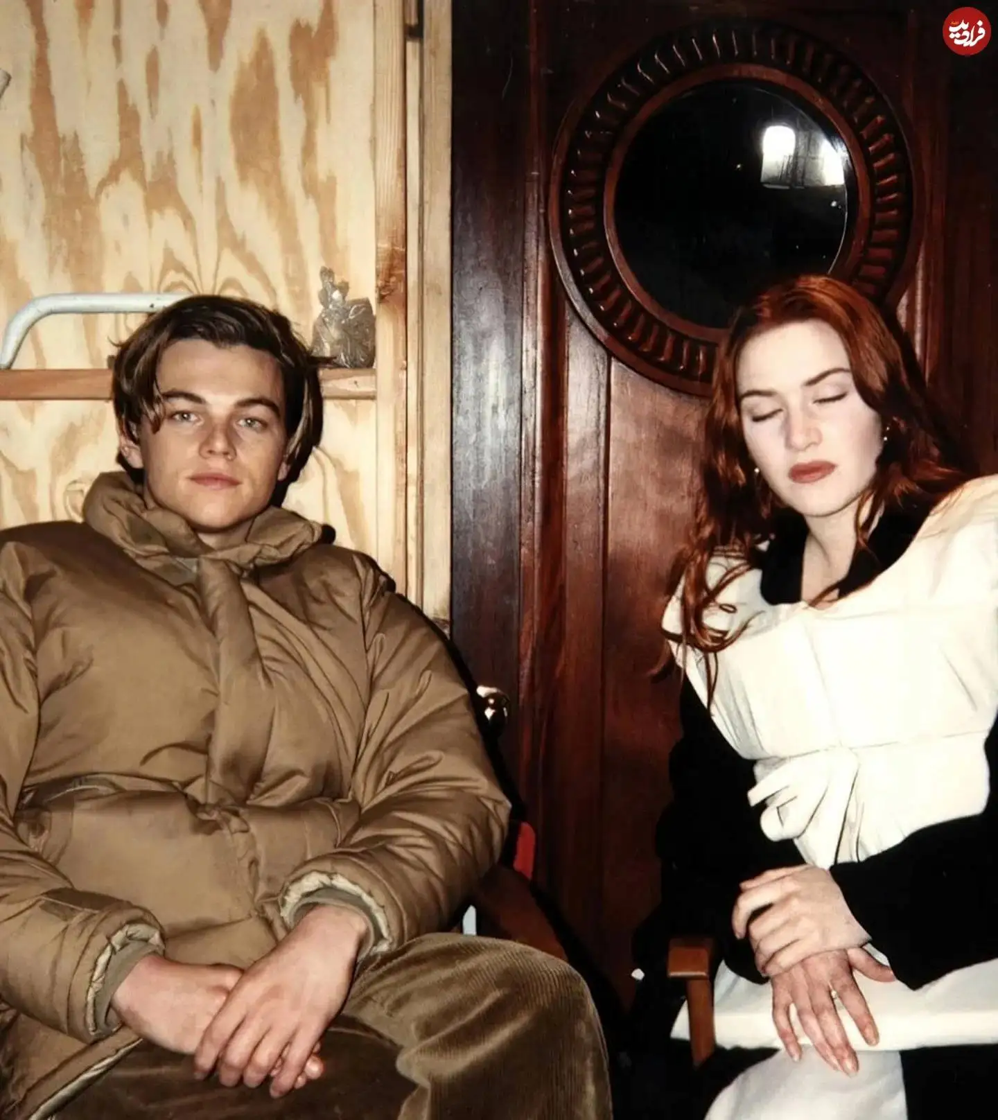 عکس| سفر در زمان؛ «رز و جک» در پشت صحنه فیلم تایتانیک؛ سال 1375