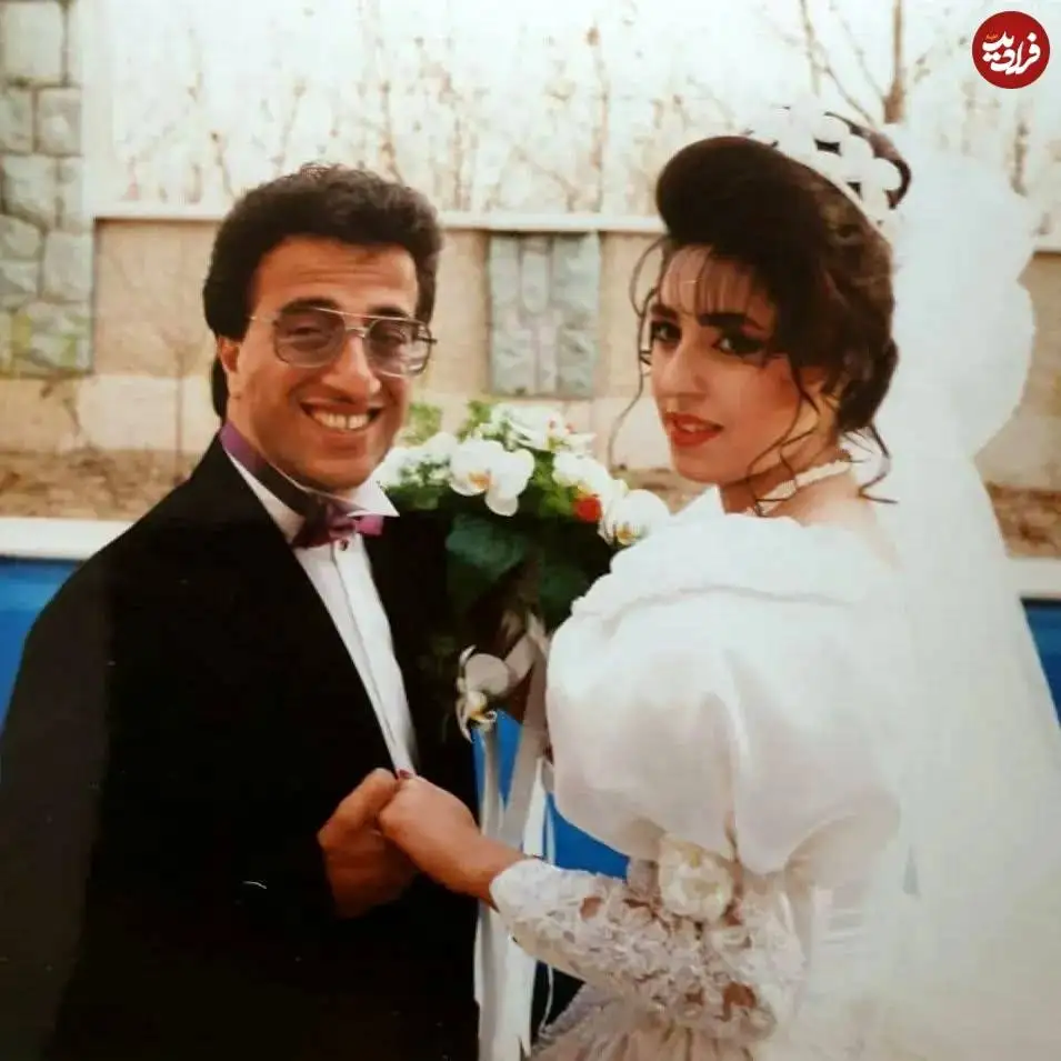 عکس| سفر در زمان؛ «علیرضا خمسه و مراورید پورشفیقی» در مراسم عروسی شان؛ سال 73