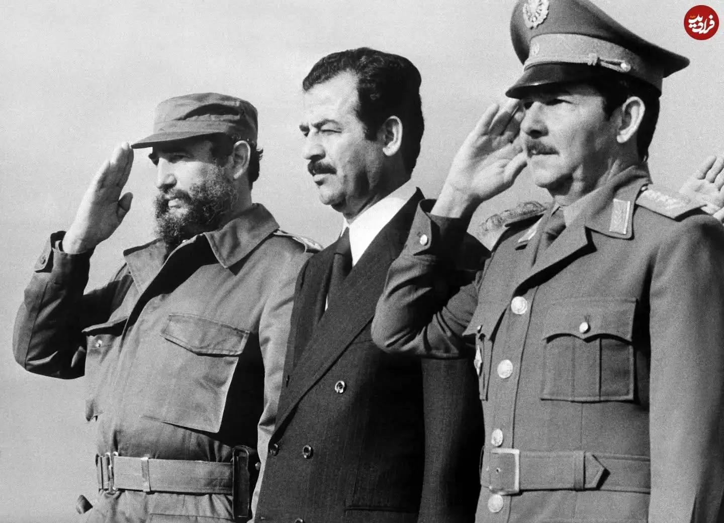 عکس| سفر در زمان؛ «صدام» در کنار «فیدل کاسترو» در کوبا؛ سال 1357