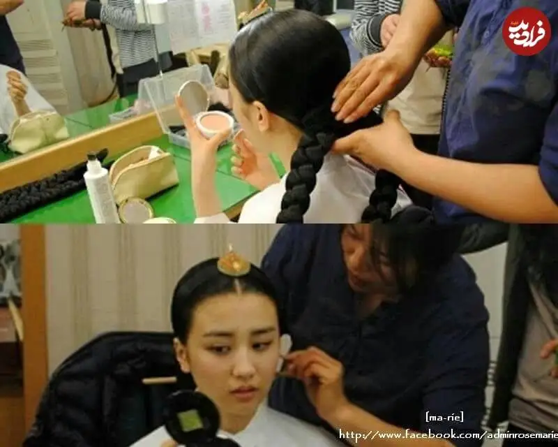 عکس| سفر به تاریخ؛ «ملکه اینهیون» در اتاق گریم سریال «دونگ یی»