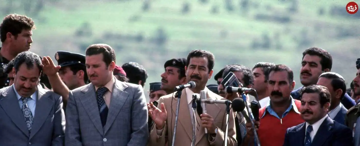 عکس؛ سفر در زمان؛ صدام در حال سخنرانی برای مردم در موصل؛ سال 1356