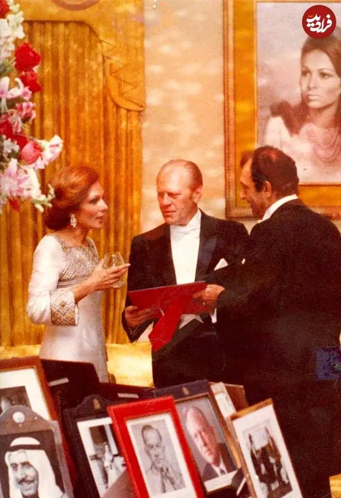 عکس| سفر در زمان؛ «اردشیر زاهدی، فرح و جرالد فورد» در ضیافت سفارت ایران در واشنگتن؛ سال 54